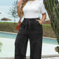 Plus Size Drawstring Wide Leg Pants