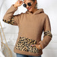 Ivy Lane Sherpa Leopard Long Sleeve Hoodie