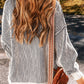 Round Neck Dropped Shoulder Sweater