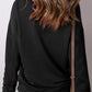 Solid Color Round Neck Long Sleeve Sweatshirt