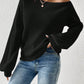 Honey Single Shoulder Long Sleeve Sweater