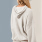 Double Take Full Size Half Zip Long Sleeve Hoodie with Kangaroo Pocket