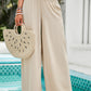 Devine Smocked Wide Leg Pants with Pockets