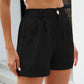 Roll Trim Half Elastic Waist Shorts