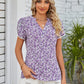 Mandy Floral Notched Neck Blouse