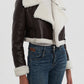 Collared Neck Long Sleeve Plush Cropped Jacket