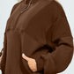 Half Zip Drop Shoulder Long Sleeve Sweatshirt