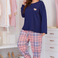 Plus Size Heart and Plaid Lounge Set