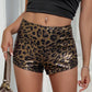 Leopard Mid-Rise Waist Shorts