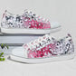 Pink Bleached Spots Canvas Shoes