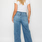 bytos Full Size High Rise Wide Leg Jeans with Pockets