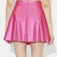 Ruched Mini Skirt with Zipper