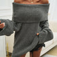 Off-Shoulder Extra-Long Sleeve Sweater