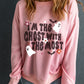 Graphic Round Neck Long Sleeve Sweatshirt