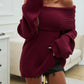 Off-Shoulder Extra-Long Sleeve Sweater