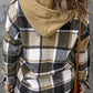 Plaid Button Up Hooded Shacket