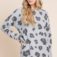 BOMBOM Leopard Drop Shoulder T-Shirt