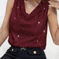 Sequin Cowl Neck Tank