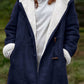 Full Size Pocketed Long Sleeve Hooded Toggle Jacket