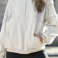 Half Zip Drop Shoulder Long Sleeve Sweatshirt