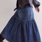 Midi Denim Skirt with Pockets