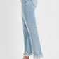 RISEN Full Size Raw Hem Distressed Cropped Flare Jeans Plus Size