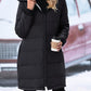 Plus Size Zip Up Hooded Winter Coat