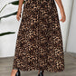 Perfee Pleated Leopard Maxi Skirt