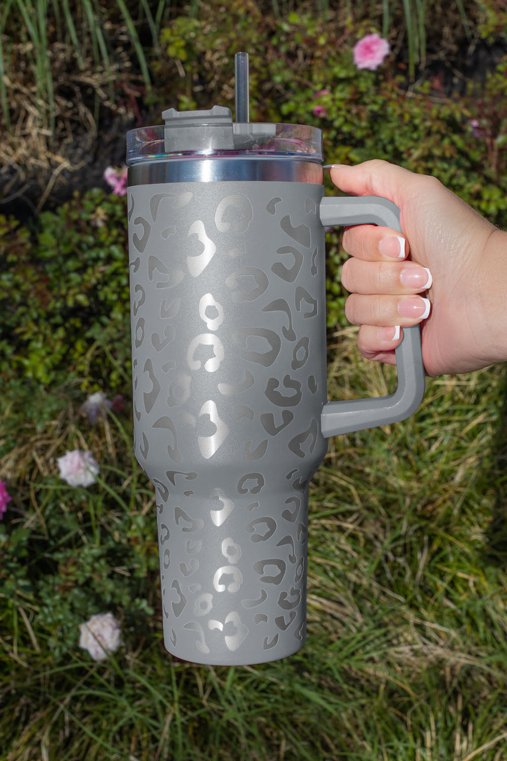 White Leopard Spotted 304 Stainless Double Insulated Cup 40oz