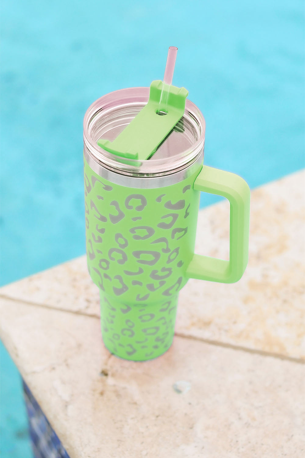 White Leopard Spotted 304 Stainless Double Insulated Cup 40oz