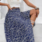 Perfee Ditsy Floral Slit High Waist Skirt