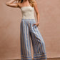 BiBi Striped Wide Leg Pants with Pockets