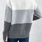 Color Block Drop Shoulder Long Sleeve Sweater