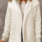 Open Front Long Sleeve Sherpa Jacket with Pockets