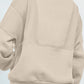 Half Zip Drop Shoulder Long Sleeve Sweatshirt