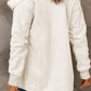 Open Front Long Sleeve Sherpa Jacket with Pockets