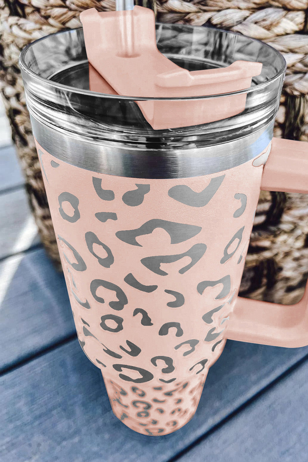 White Leopard Spotted 304 Stainless Double Insulated Cup 40oz