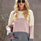 Color Block Dropped Shoulder Sweater