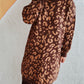 Leopard Round Neck Long Sleeve Sweater