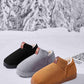 Letter M Suede Round Toe Slippers