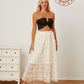 Ruched High Waist Tiered Skirt