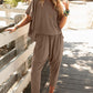 Simply Taupe High Low Boxy Fit Tee and Crop Pants Set