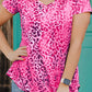 Leopard V-Neck Short Sleeve T-Shirt