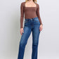 Judy Blue Full Size Side Seam Detail Straight Jeans with Pockets