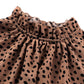 Animal Print Ruffle Collar Flounce Sleeve Blouse