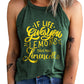 Slogan Graphic Round Neck Tank