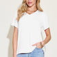 Basic Bae Bamboo Full Size V-Neck High-Low T-Shirt