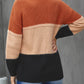 Color Block Dropped Shoulder Sweater