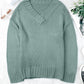 V-Neck Dropped Shoulder Sweater