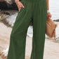 Full Size Smocked Waist Wide Leg Pants